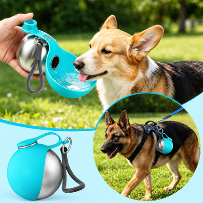 CucuPaw | Yalıtımlı, Katlanabilir Kedi - Köpek Su Şişesi